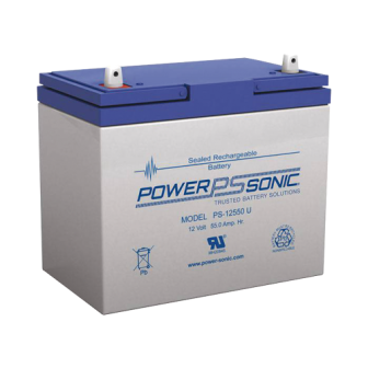 POWER SONIC PS12550U UL Backup Battery 12V 55AH Ideal for So