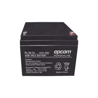 EPCOM POWERLINE PL2512 Battery AGM/VRLA 25 Ah 12 Vdc