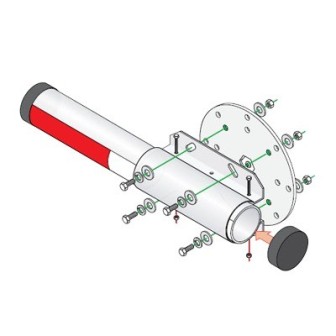 DKS DOORKING 1601242 Hardware kit compatible with aluminum a