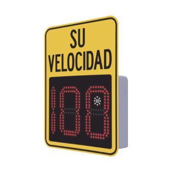 TRAFFIC LOGIX SPEV12 Three-digit Speed Radar with Red / Yell