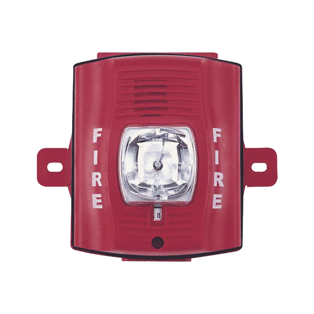 SYSTEM SENSOR P2RHK Red Two Wire Outdoor Horn Strobe Wall Mo