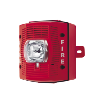 SYSTEM SENSOR SPSRK Red outdoor speaker strobe for wall inst