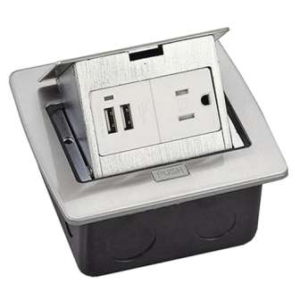 THORSMAN THMCPU Floor Box with 2 Ports USB and an Electric C