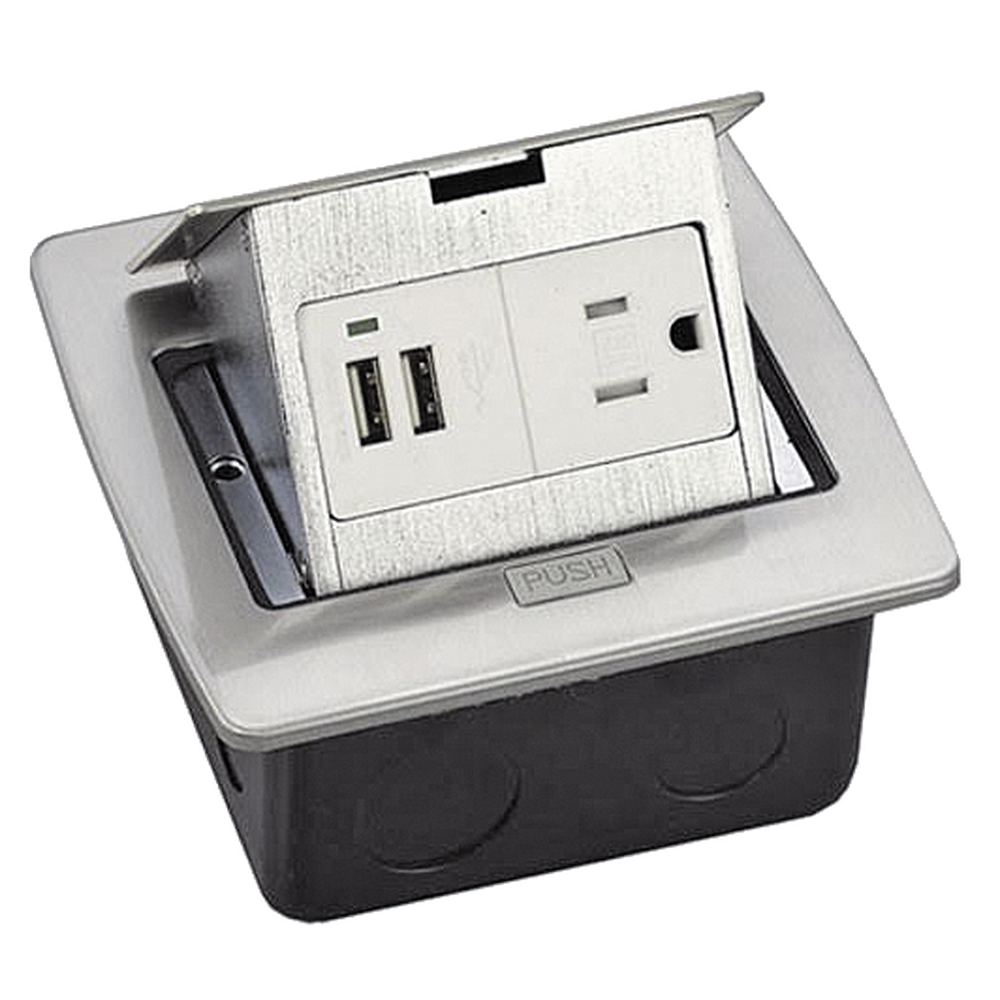 THORSMAN THMCPU Floor Box with 2 Ports USB and an Electric C