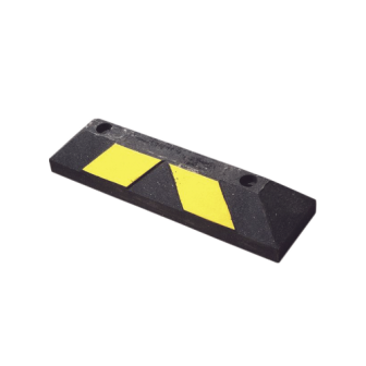 GNR 13190H 22-in Rubber Car Stop Home Park It Black-Yellow