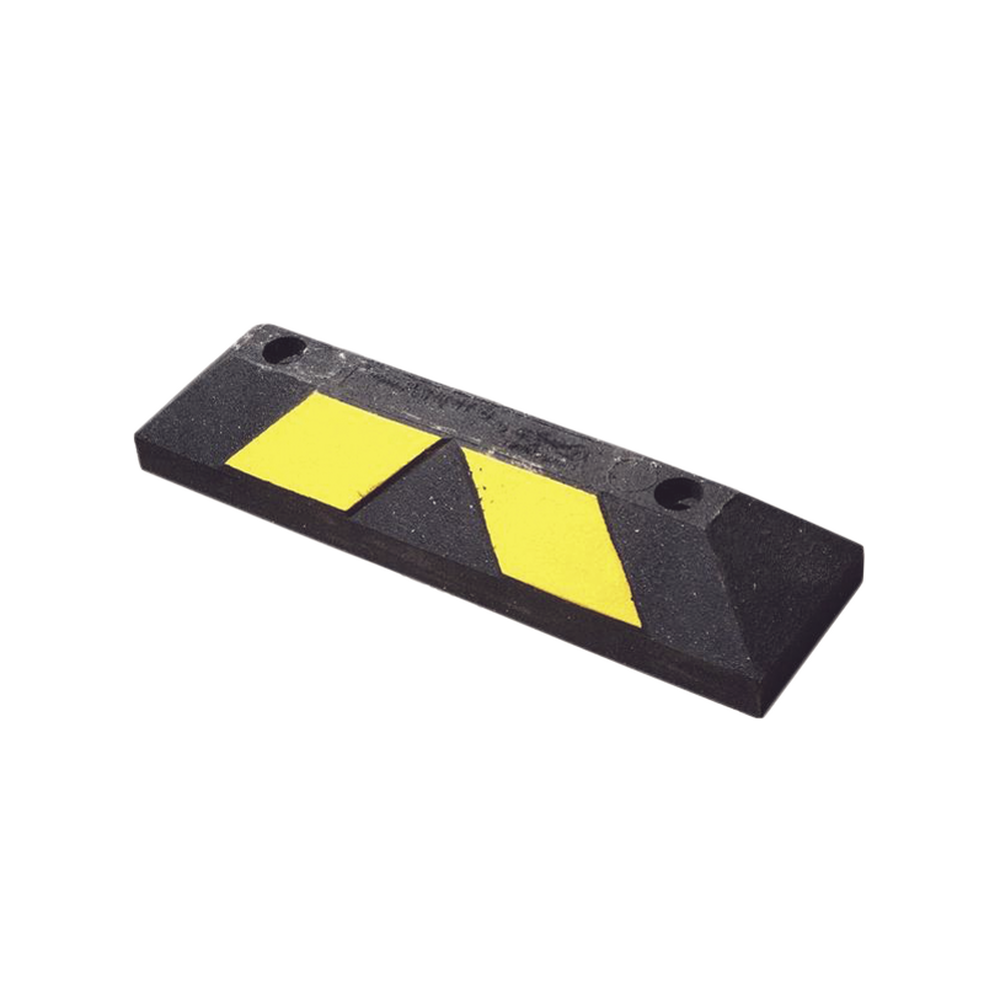 GNR 13190H 22-in Rubber Car Stop Home Park It Black-Yellow