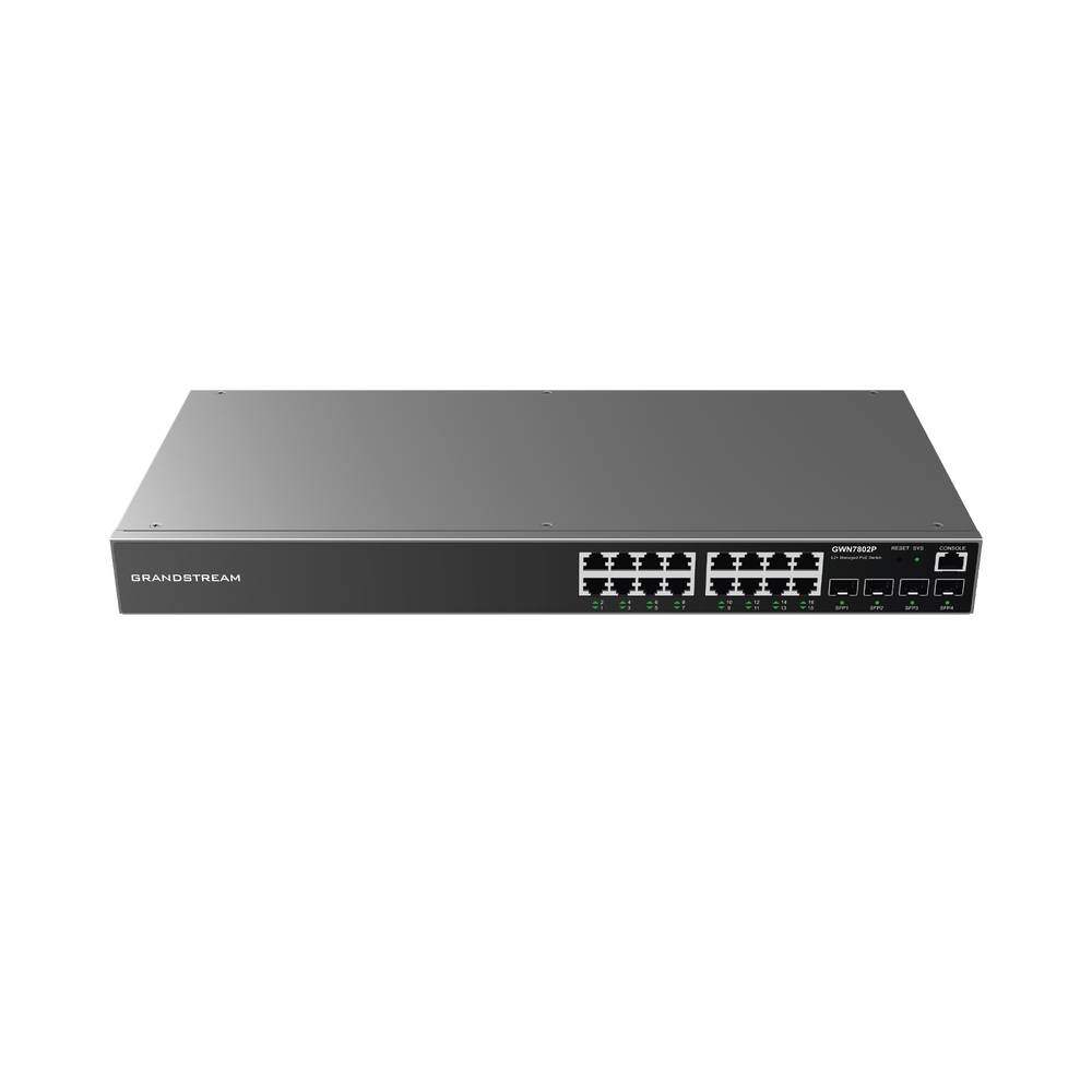 GRANDSTREAM GWN7802P Managed Gigabit PoE Switch / 16 ports 1